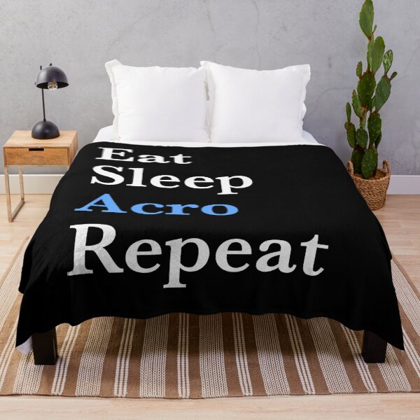 Item preview, Eat Sleep Acro Repeat – Acro Dance Girl- Blue Design designed and sold by Merchido.
