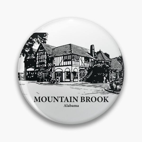 Item preview, Mountain Brook AL - Ink Cityscape Illustration designed and sold by Lakeric Cityscapes.