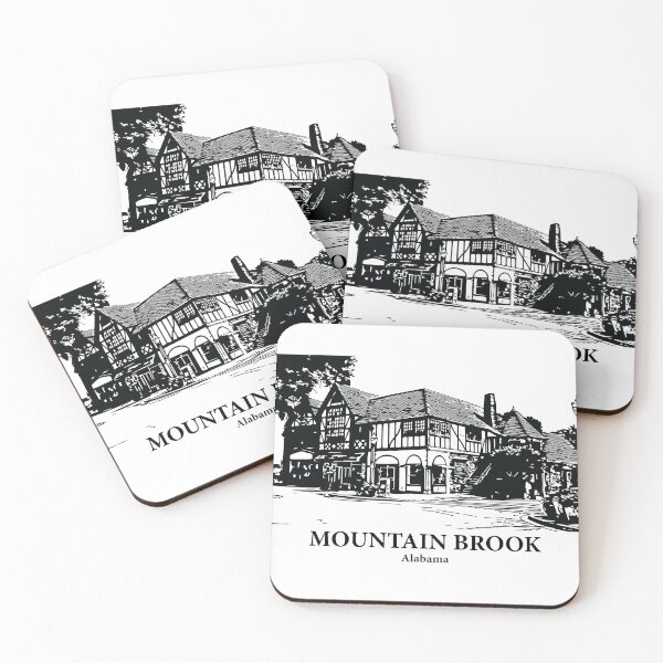 Item preview, Mountain Brook AL - Ink Cityscape Illustration designed and sold by Lakeric Cityscapes.