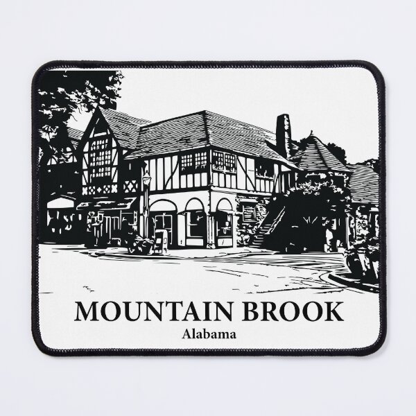Item preview, Mountain Brook AL - Ink Cityscape Illustration designed and sold by Lakeric Cityscapes.