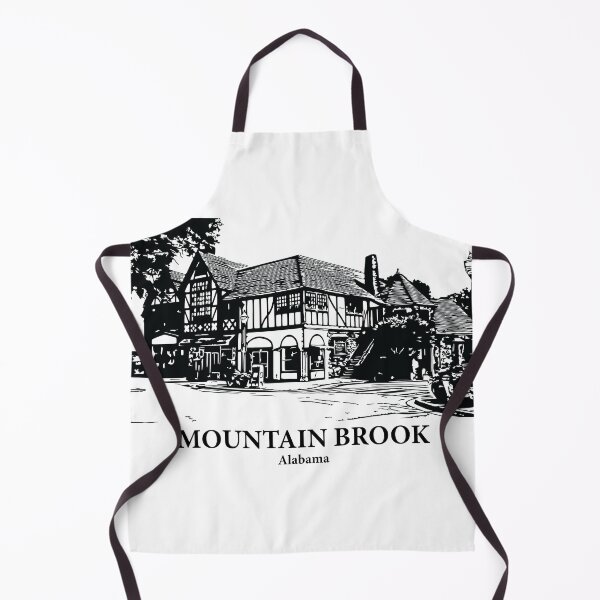 Item preview, Mountain Brook AL - Ink Cityscape Illustration designed and sold by Lakeric Cityscapes.