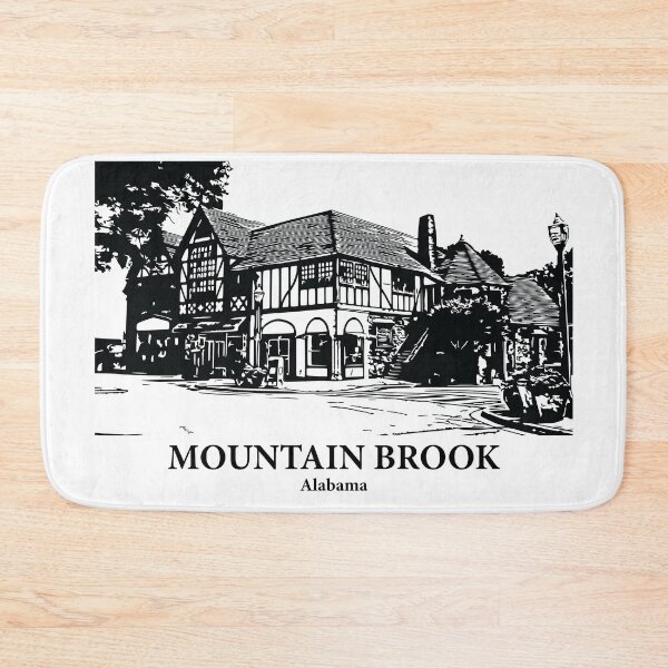 Item preview, Mountain Brook AL - Ink Cityscape Illustration designed and sold by Lakeric Cityscapes.