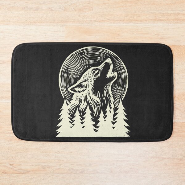 Item preview, Howling Wolf - Vintage Woodcut Art designed and sold by DigitalGlade.