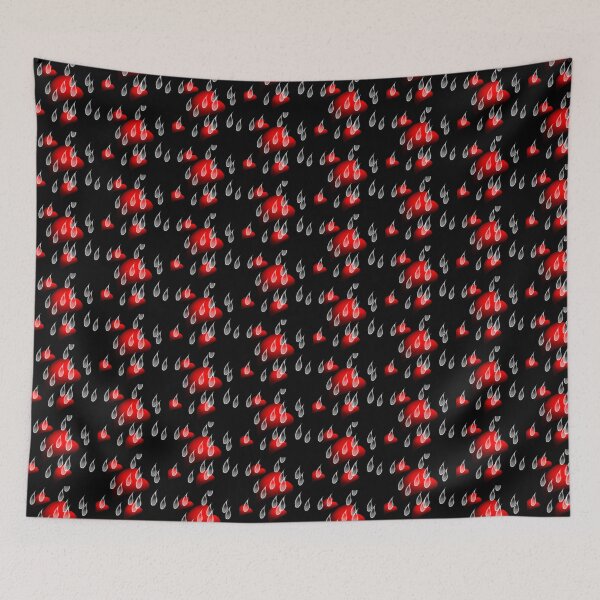 Item preview, Dark Blushing rain heart drops– Romantic Heart Blossom Digital Art” designed and sold by kerissfantasyart .