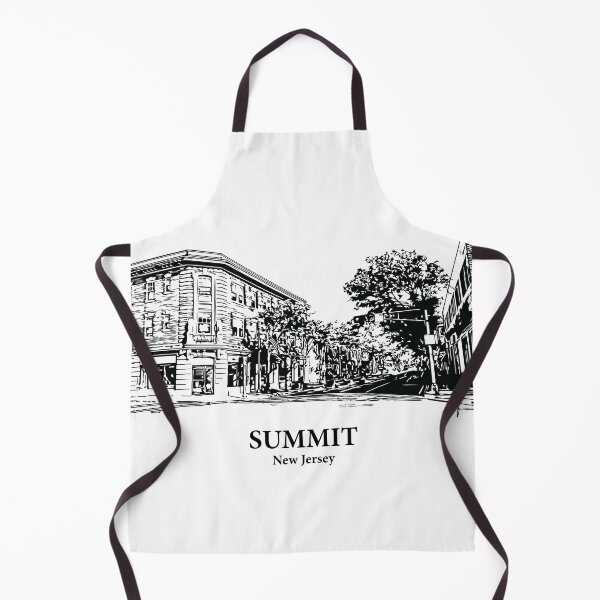 Item preview, Summit NJ - Ink Cityscape Illustration designed and sold by Lakeric Cityscapes.