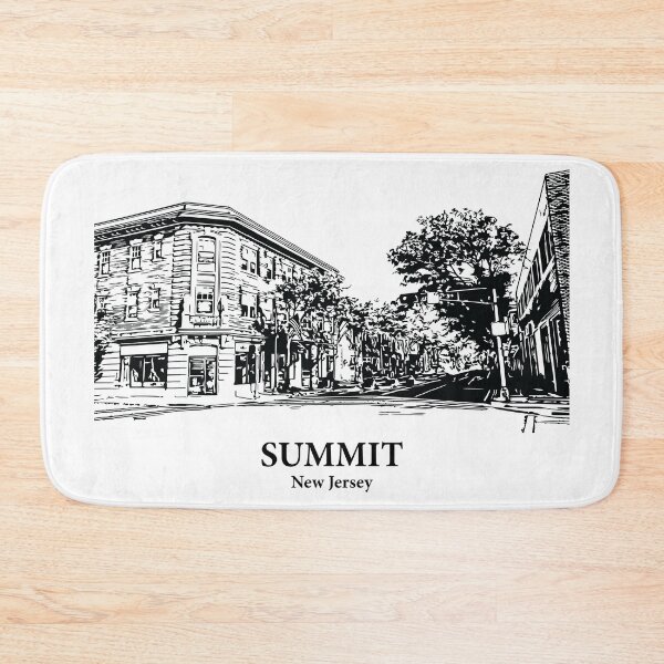 Item preview, Summit NJ - Ink Cityscape Illustration designed and sold by Lakeric Cityscapes.