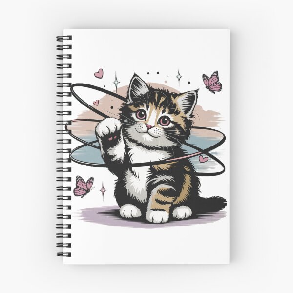 Item preview, Atomic Cat Watercolor Abstract Pink Butterfly Kitten Heart designed and sold by JediKittenWars.