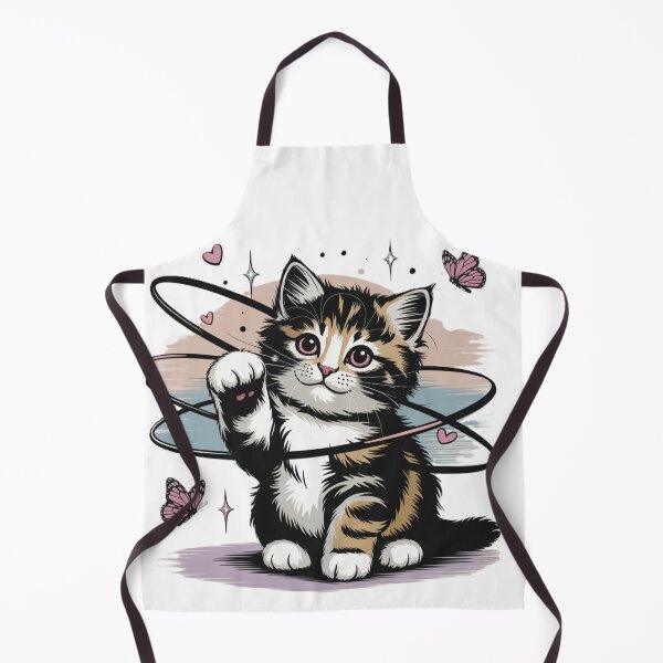 Item preview, Atomic Cat Watercolor Abstract Pink Butterfly Kitten Heart designed and sold by JediKittenWars.
