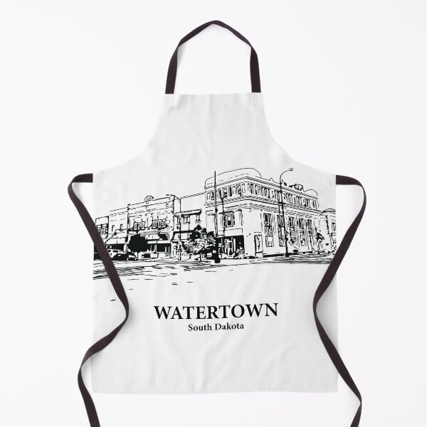 Item preview, Watertown SD - Ink Cityscape Illustration designed and sold by Lakeric Cityscapes.
