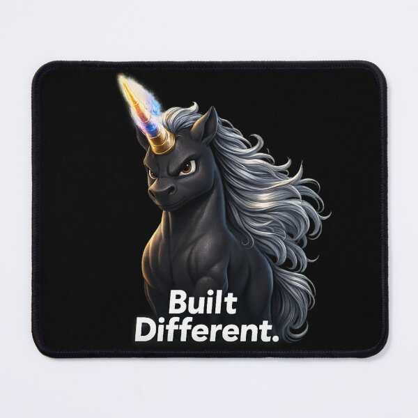 Item preview, Built Different. – Powerful Hero Unicorn Fantasy Art Design designed and sold by Tinosshop.