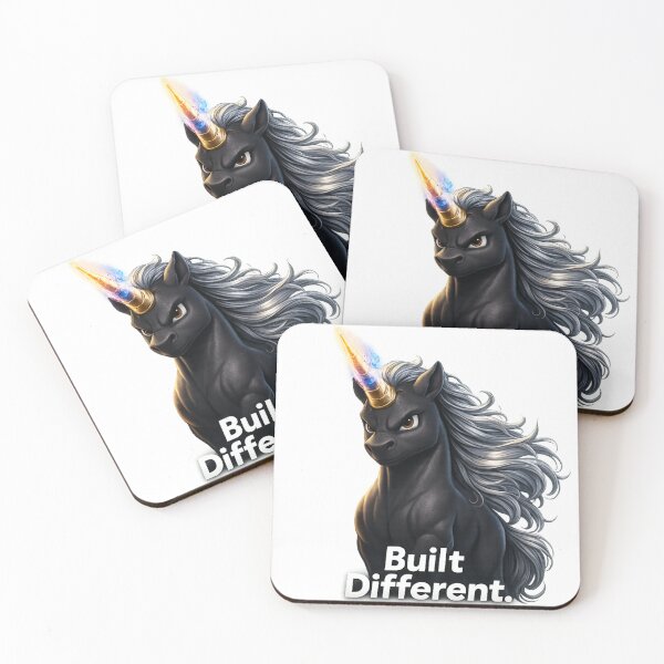 Item preview, Built Different. – Powerful Hero Unicorn Fantasy Art Design designed and sold by Tinosshop.