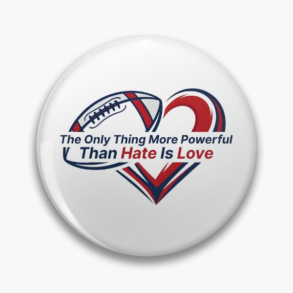 Item preview, The Only Thing More Powerful Than Hate Is Love Football Heart Graphic Design designed and sold by Uglyandcute.
