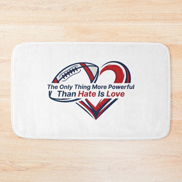 Item preview, The Only Thing More Powerful Than Hate Is Love Football Heart Graphic Design designed and sold by Uglyandcute.