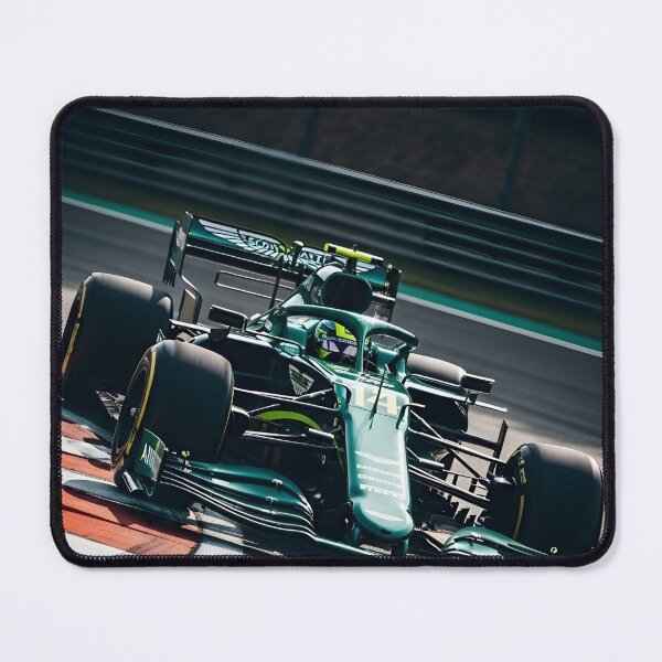Item preview, Aston Martin F1 Car in Action – Green Formula 1 Racing Poster designed and sold by Motorline44.