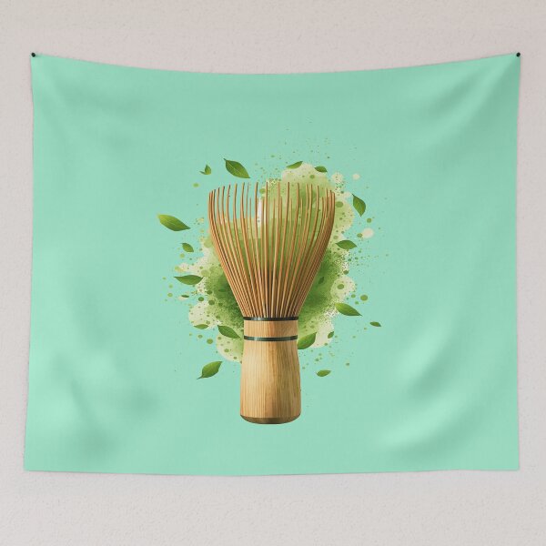 Item preview, Matcha Green Tea Whisk - Japanese Lifestyle Foodie Art designed and sold by Ink Dynasty.