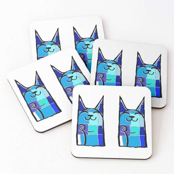Item preview, blue cat 123 pop art 123 cats  designed and sold by LowEndGraphics.