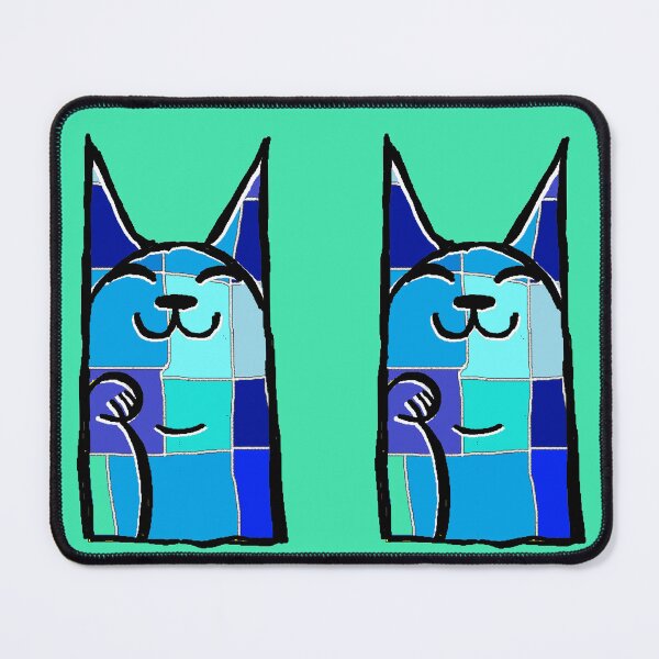 Item preview, blue cat 123 pop art 123 cats designed and sold by LowEndGraphics.