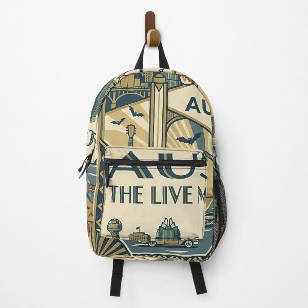 Item preview, Austin The Live Music Capital Art Deco designed and sold by BrickByDream.
