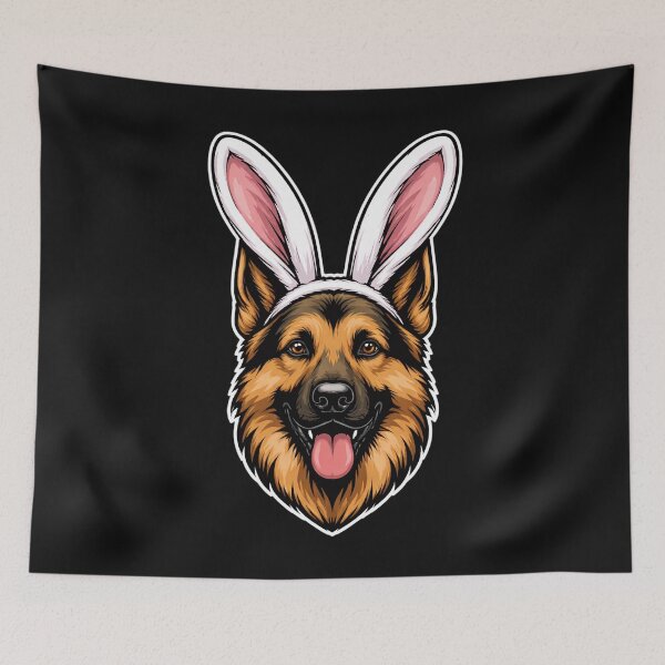 Item preview, German Shepherd Bunny Ears Easter Dog Toddler Kids Women designed and sold by clothesy7.