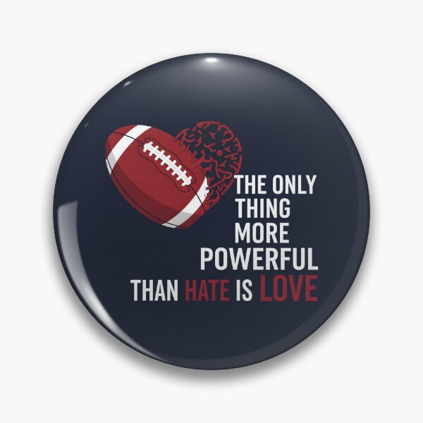 Item preview, The Only Thing More Powerful Than Hate Is Love Football Heart Graphic Design designed and sold by Uglyandcute.