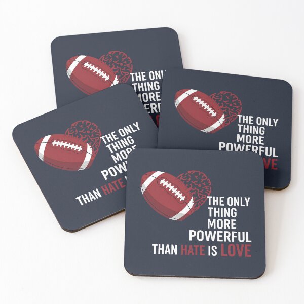 Item preview, The Only Thing More Powerful Than Hate Is Love Football Heart Graphic Design designed and sold by Uglyandcute.