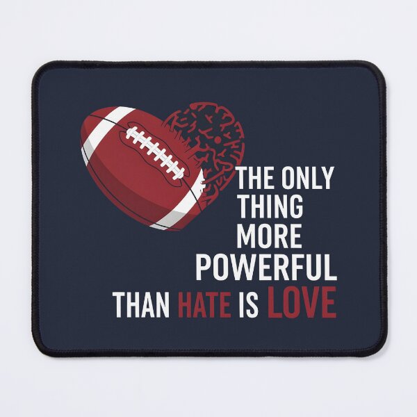 Item preview, The Only Thing More Powerful Than Hate Is Love Football Heart Graphic Design designed and sold by Uglyandcute.