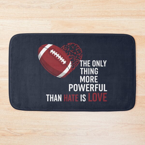 Item preview, The Only Thing More Powerful Than Hate Is Love Football Heart Graphic Design designed and sold by Uglyandcute.
