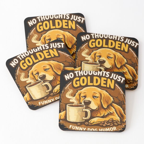 Item preview, No Thoughts Just Golden Retriver – Funny Dog Meme designed and sold by OneMoments.