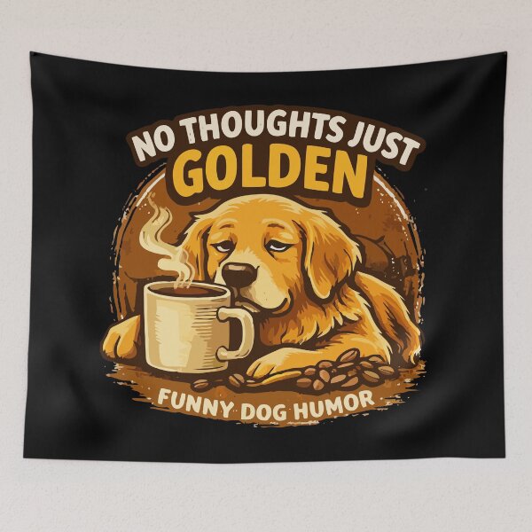 Item preview, No Thoughts Just Golden Retriver – Funny Dog Meme designed and sold by OneMoments.