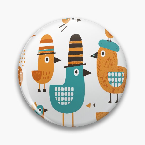 Item preview, Retro Bird Parade Geometric Mid-Century Wall Art designed and sold by zamew.