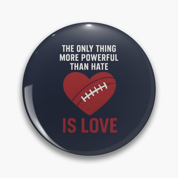 Item preview, The Only Thing More Powerful Than Hate Is Love Football Heart Graphic Design designed and sold by Uglyandcute.