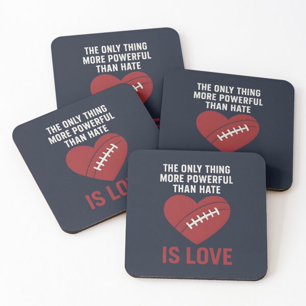 Item preview, The Only Thing More Powerful Than Hate Is Love Football Heart Graphic Design designed and sold by Uglyandcute.