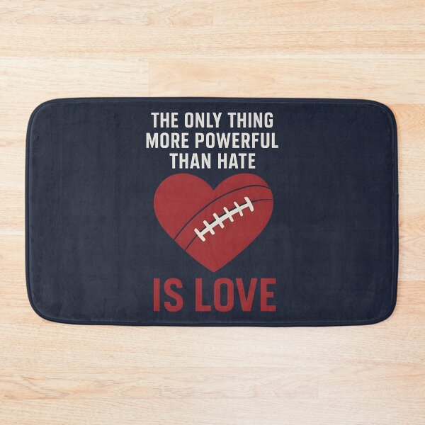 Item preview, The Only Thing More Powerful Than Hate Is Love Football Heart Graphic Design designed and sold by Uglyandcute.