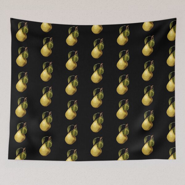 Item preview, Pear with green leaves hanging on a branch during daylight in a garden setting designed and sold by Ms. Iryna.
