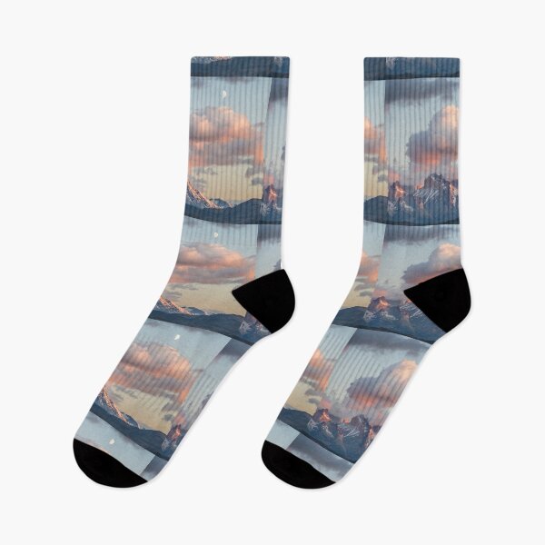 Item preview, Chile. Torres del Paine National Park. Sunrise with Half Moon.  designed and sold by vadim19.