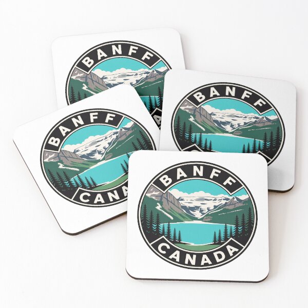 Item preview, Banff National Park Vintage Travel Badge - Lake Louise Canada Retro Mountain Art designed and sold by pod24.