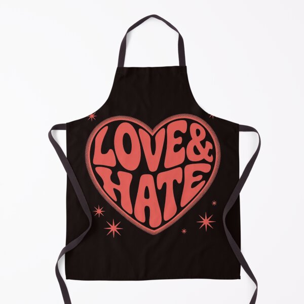 Item preview, Love and Hate Retro Heart Graphic | Groovy Aesthetic Typography Art designed and sold by Nomadic-Prints.