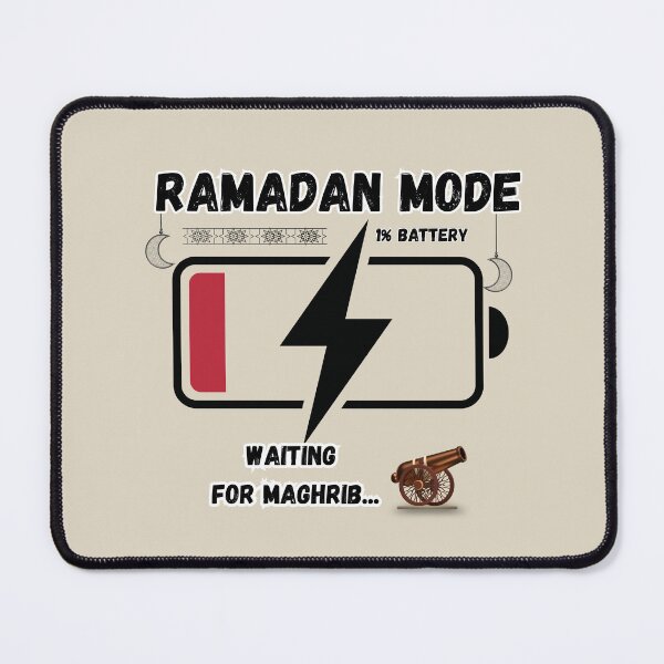 Item preview, Ramadan Mode: Battery 1% - Humor about Fasting and Fatigue designed and sold by NA7Art.