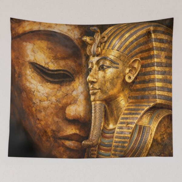 Item preview, Tutankhamun Pharaoh King | Ancient Egyptian King Tut Art Portrait designed and sold by GulfSignature.