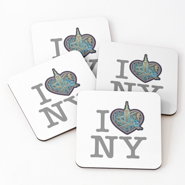 Item preview, I Love NY - Modern Landmark Heart Edition designed and sold by CleverCulture.