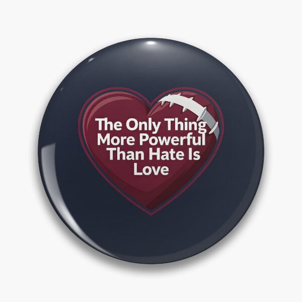 Item preview, The Only Thing More Powerful Than Hate Is Love Football Heart Graphic Design designed and sold by Uglyandcute.