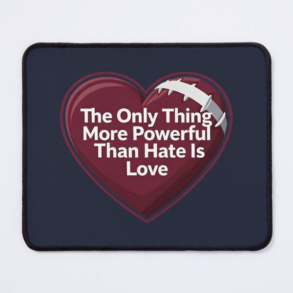 Item preview, The Only Thing More Powerful Than Hate Is Love Football Heart Graphic Design designed and sold by Uglyandcute.