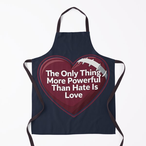 Item preview, The Only Thing More Powerful Than Hate Is Love Football Heart Graphic Design designed and sold by Uglyandcute.