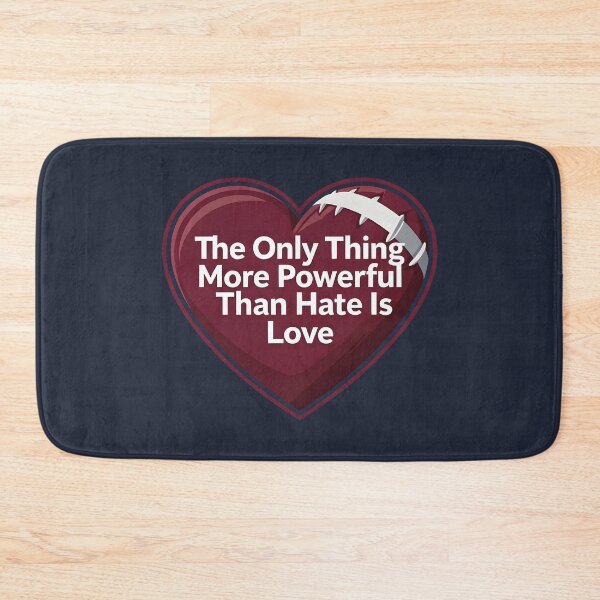 Item preview, The Only Thing More Powerful Than Hate Is Love Football Heart Graphic Design designed and sold by Uglyandcute.