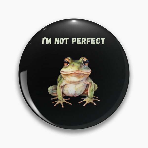 Item preview, I’m Not Perfect – Watercolor Frog Illustration designed and sold by MadeByMira.