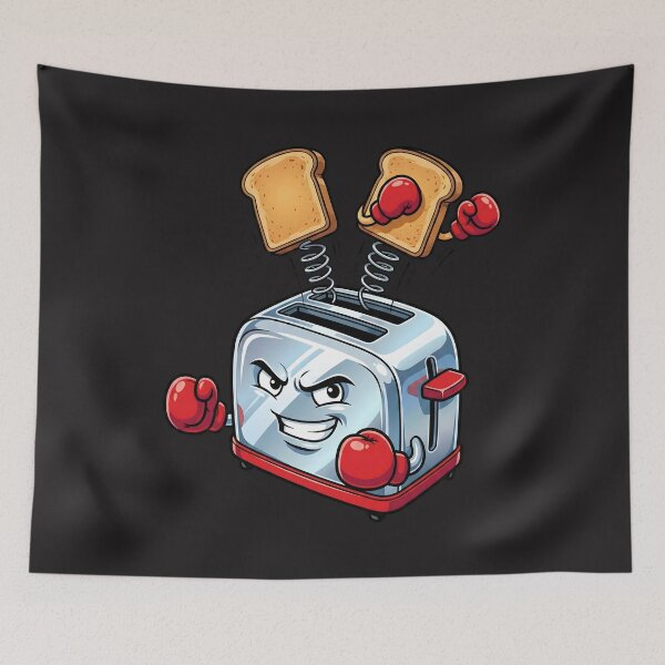 Item preview, The Morning Contender: Knockout Toast & Toaster Art designed and sold by AwesomeBeyondLimits.