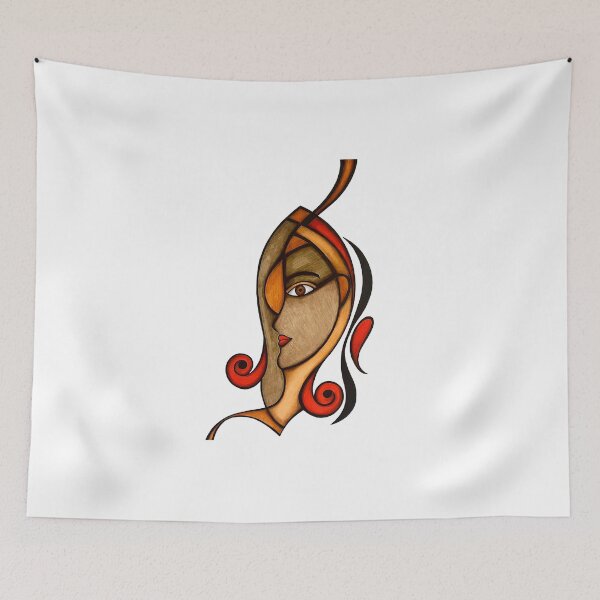 Item preview, Abstract art of a womens face designed and sold by alexgeiart.