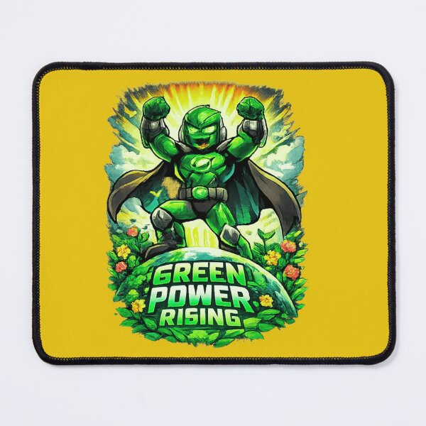 Item preview, Verdion Green Superhero T-Shirt – Eco Hero Saving the Planet – Comic Style Graphic Tee designed and sold by CraftDigitPrint.