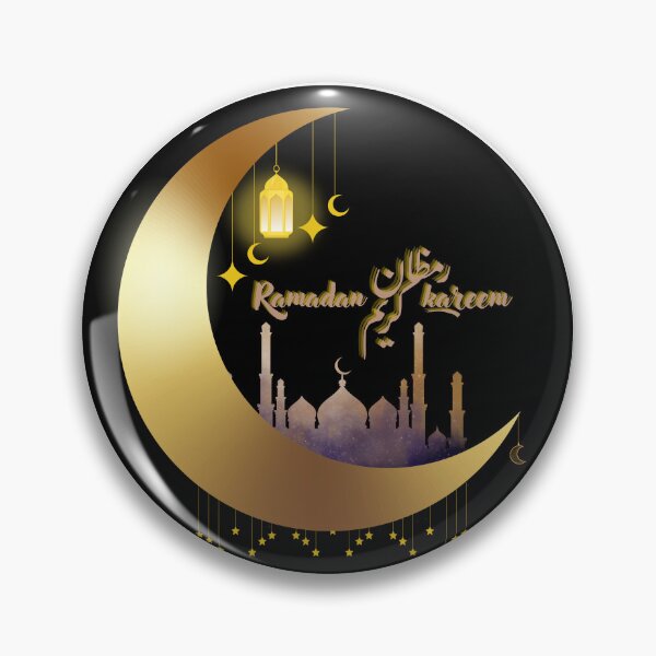Item preview, Golden Crescent Moon and Mosque - Ramadan Kareem Chic designed and sold by NA7Art.