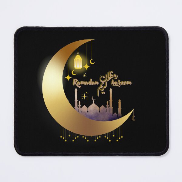 Item preview, Golden Crescent Moon and Mosque - Ramadan Kareem Chic designed and sold by NA7Art.